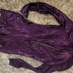 Purple Sequin Bodysuit